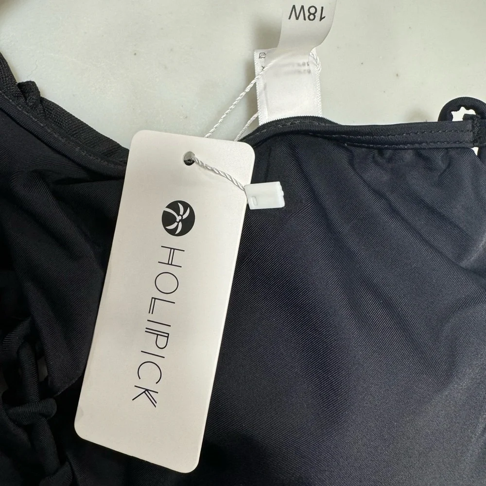 Holipick Women Sexy One Piece Swimsuit One Shoulder Bathing Suit Lace Up - Picture 7 of 7